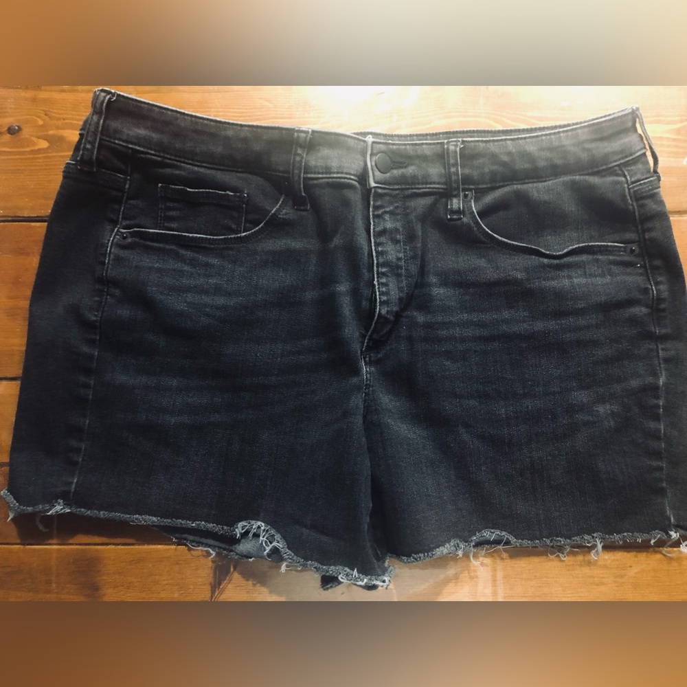 Black Cut Off Jean Shorts Size 16